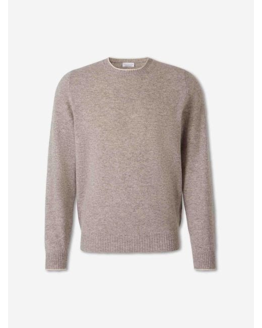 Santa Eulalia Gray Cashmere Crew Neck Sweater for men