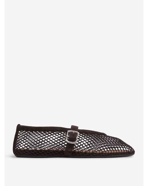 Alaïa White Openwork Flat Ballet Flats