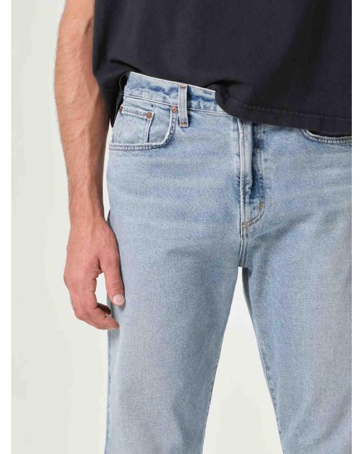 Agolde Blue Curtis Straight Jeans for men