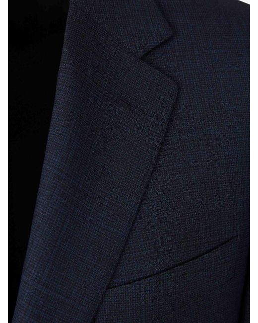 Canali Blue Straight Wool Suit for men