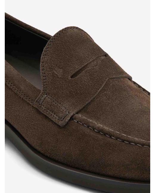 Tod's Brown Suede Loafers for men
