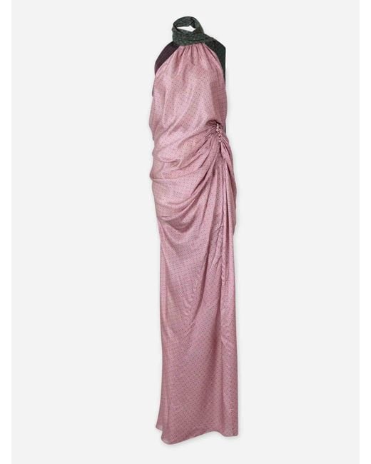 Vestido Maxi Seda Dries Van Noten de color Pink