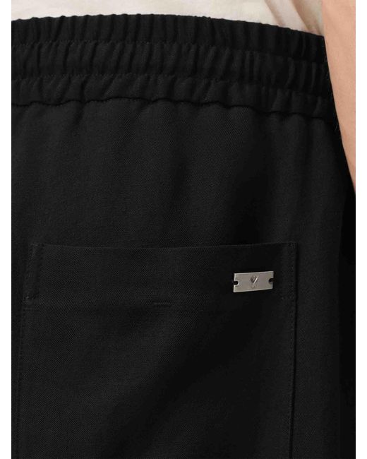 AMI Black Straight Joggers for men