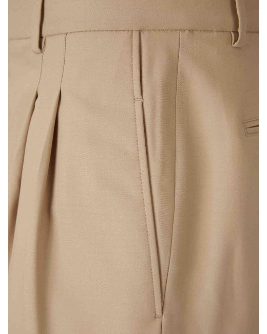 AMI Natural Bermuda Shorts, Wool Clips for men