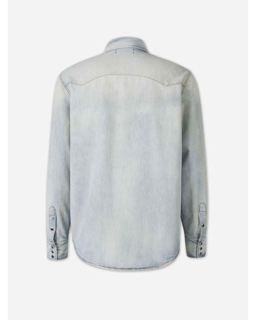 Amiri Blue Western Denim Shirt for men