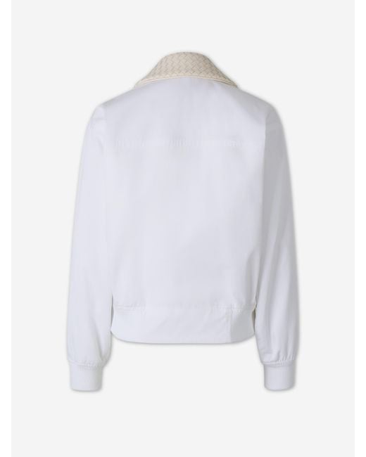 Bottega Veneta White Lightweight Cotton Jacket