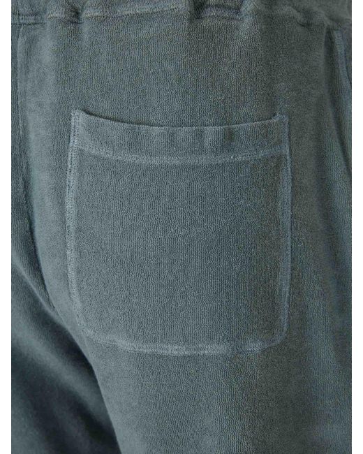 Fedeli Blue Terry Bermuda Shorts for men