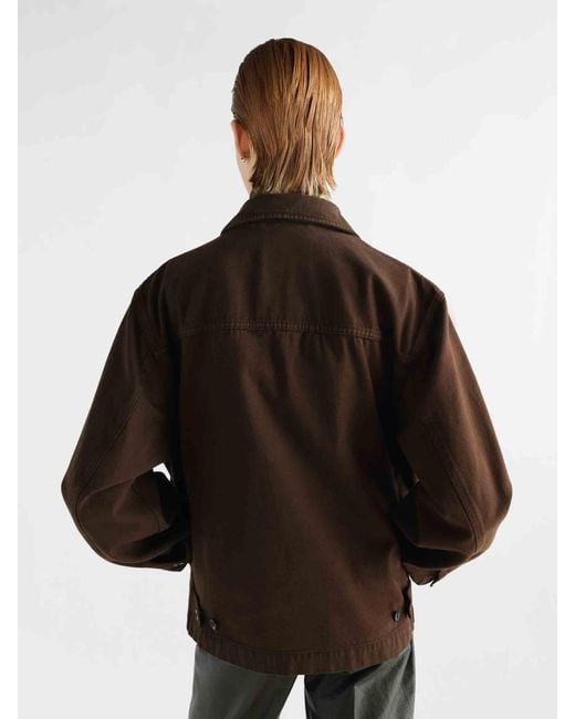 Lemaire Brown Cotton Denim Jacket for men