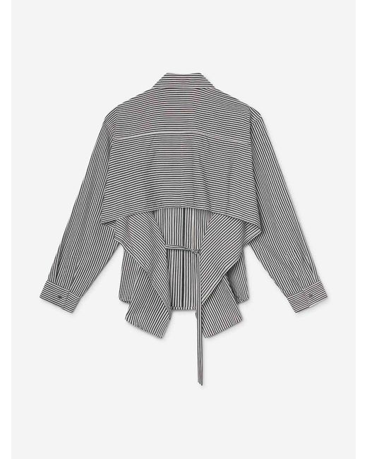 Agolde Gray Theo Striped Shirt