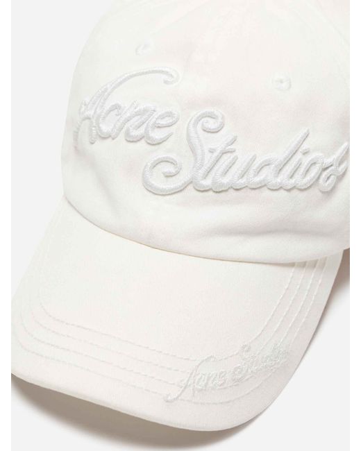 Acne White Logo Cap for men