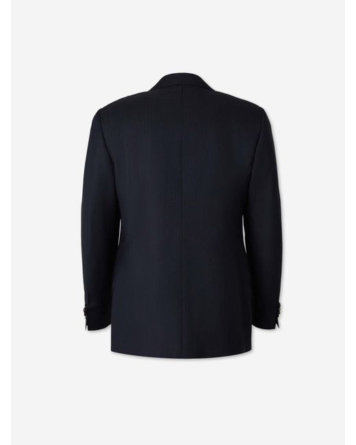 Canali Blue Straight Wool Suit for men
