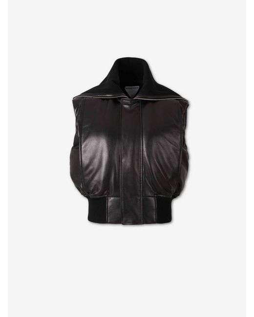 Bottega Veneta Black Padded Leather Vest