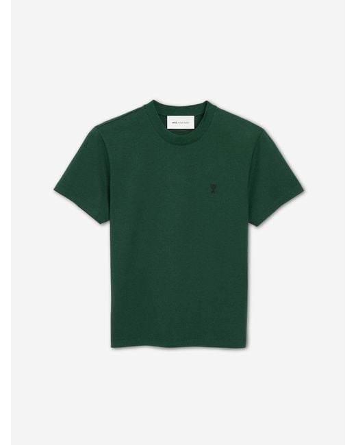 AMI Green Short Sleeve T-Shirt for men