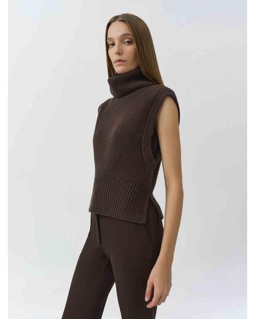 Jonathan Simkhai Purple Maple High Neck Vest