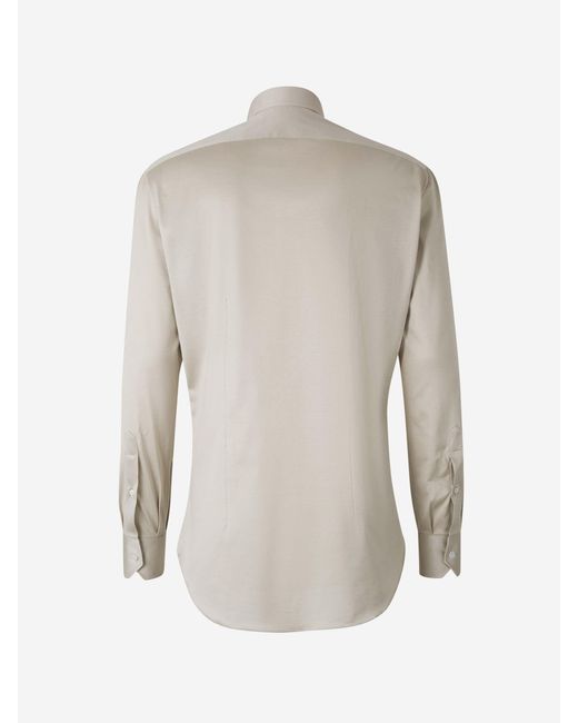 Fray White Micro Knit Shirt for men