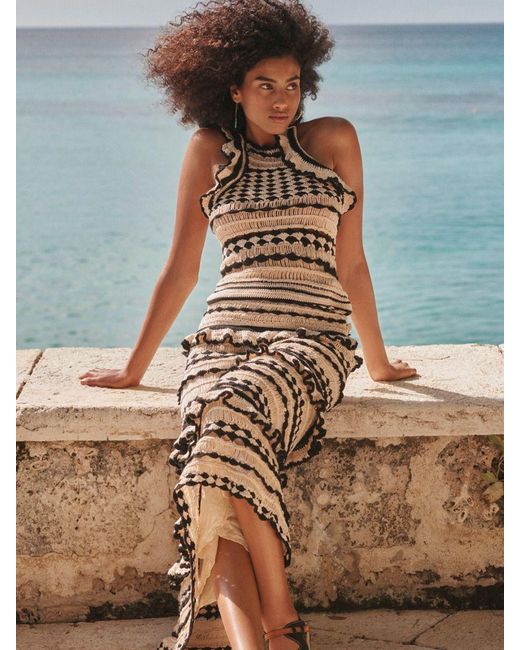 Zimmermann Crochet Knit Top in Black | Lyst