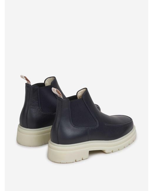 Aurélien Blue Chelsea Snow Boots for men