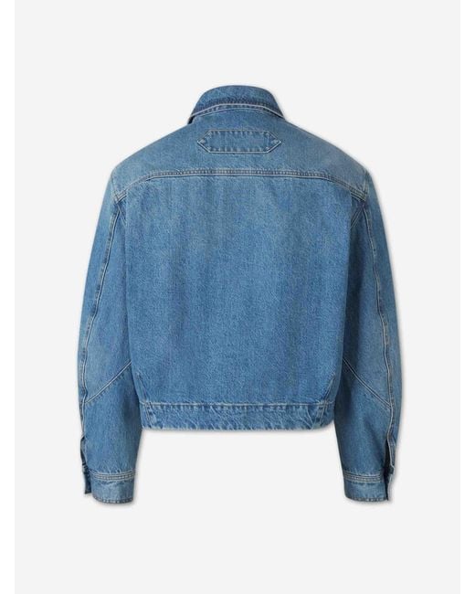 Jacquemus Blue Cropped Denim Jacket for men