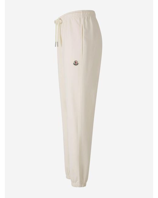 Joggers Algodón Moncler de color Natural