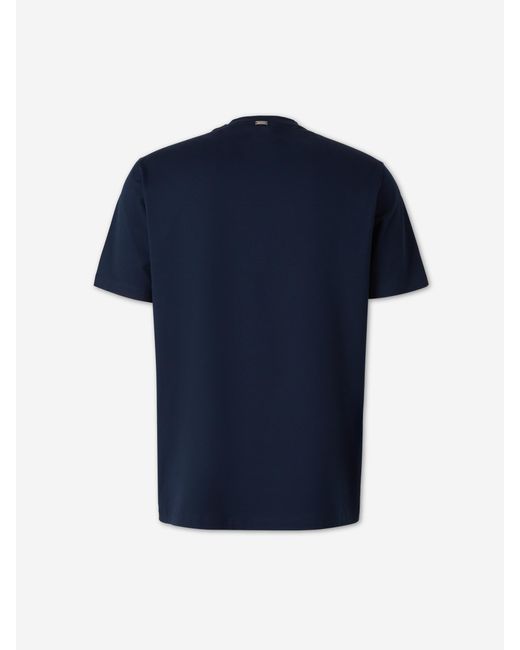 Herno Blue Thin Elastic T-Shirt for men
