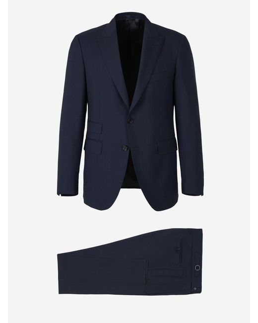 SCABAL® Blue Plain Wool Suit for men