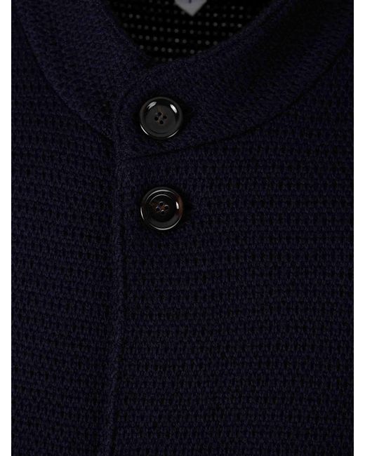 Lardini Blue Wool Cardigan for men