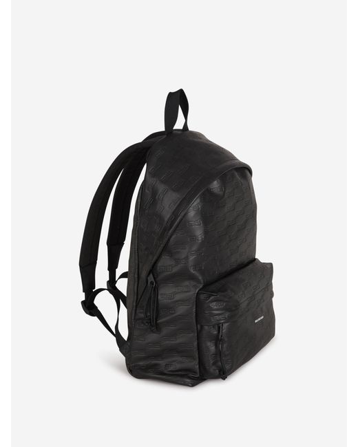 Balenciaga Black Monogram Bb Leather Backpack for men