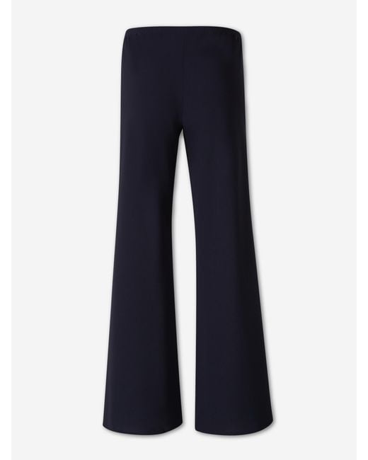 Nili Lotan Blue Wide Leg Straight Trousers