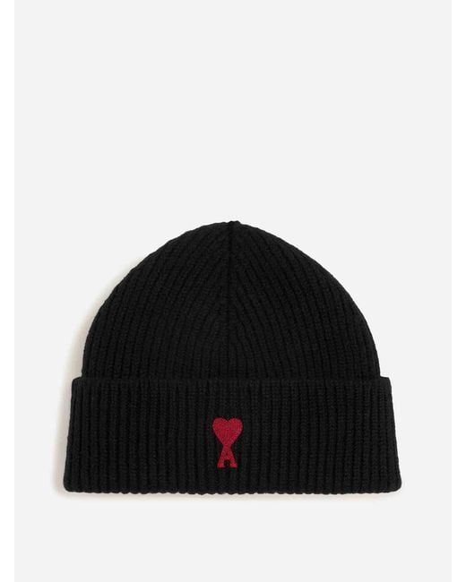 Cappello Di Lana di AMI in Black da Uomo