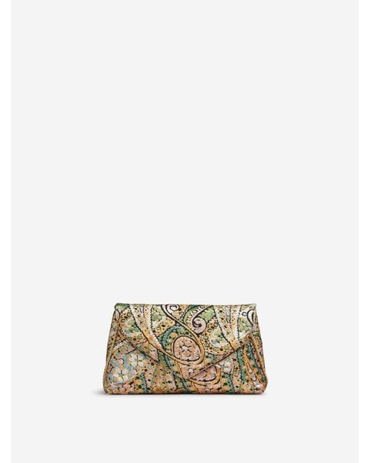 Dries Van Noten Natural Jacquard Envelope Bag