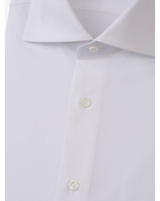 Santa Eulalia White Classic Fit Formal Shirt for men