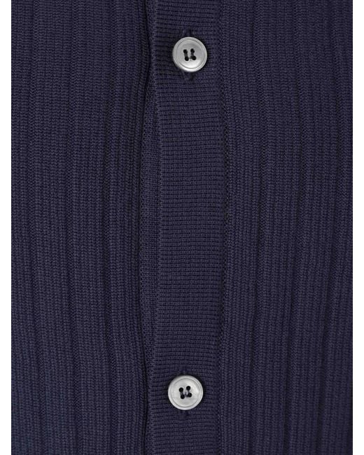 Lardini Blue Cotton Knit Shirt for men