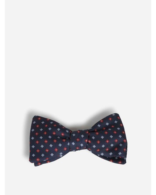 Petronius Blue Floral Silk Bow Tie for men