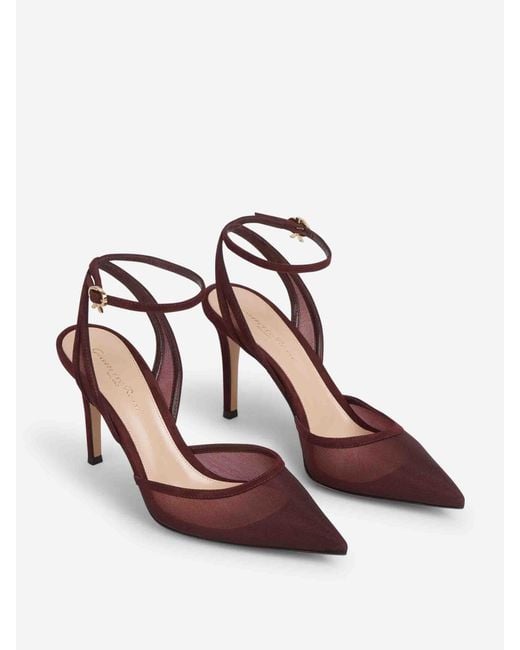 Gianvito Rossi Red Dorotea D'orsay 85 Heeled Shoes
