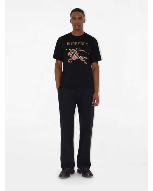 Burberry Black Knight Motif T-Shirt for men