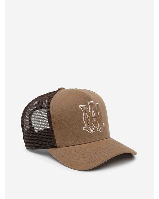 Amiri Brown Cap Detail Panel for men