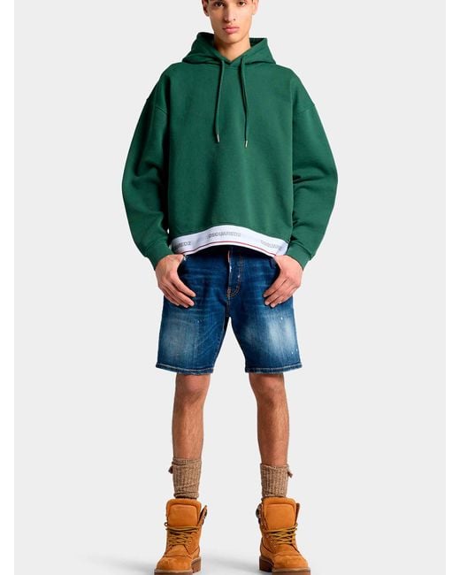 DSquared² Blue Slim Denim Bermuda Shorts for men