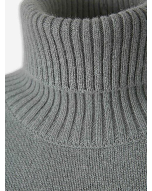 Peserico Gray High Neck Sweater