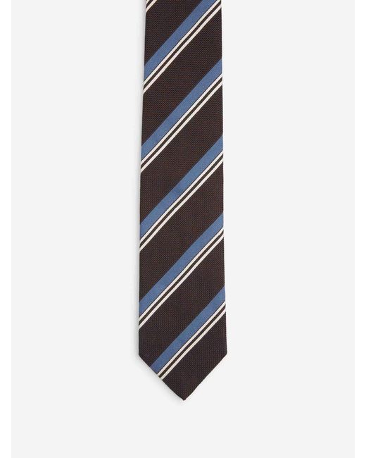 Santa Eulalia Blue Striped Silk Tie for men