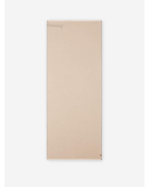 Brioni Natural Plain Scarf for men