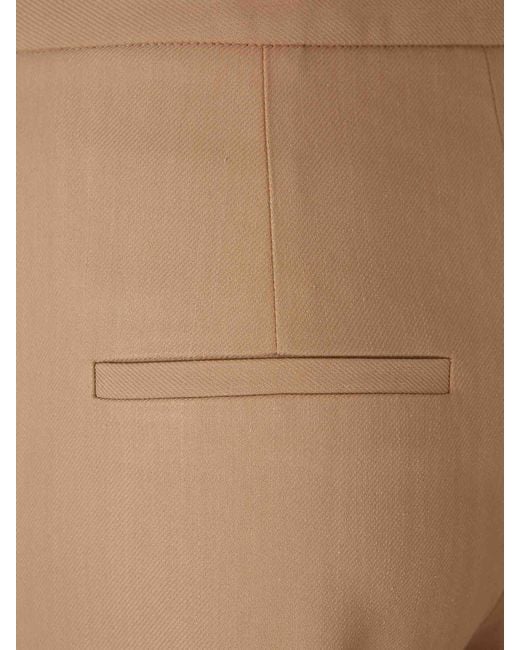 Veronica Beard Natural Darrell Wide Leg Trousers