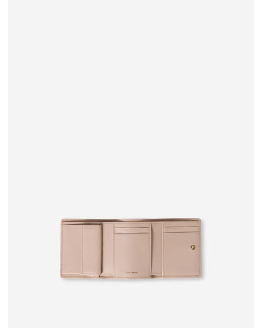 Miu Miu White Small Matelassé Wallet