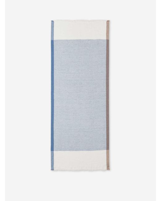 Santa Eulalia Blue Linen Scarf for men