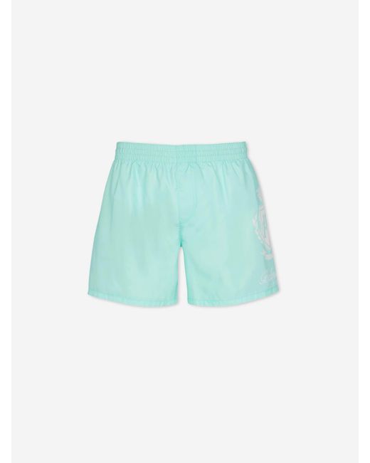 Balmain Blue Logo Swimsuit Polyester for men