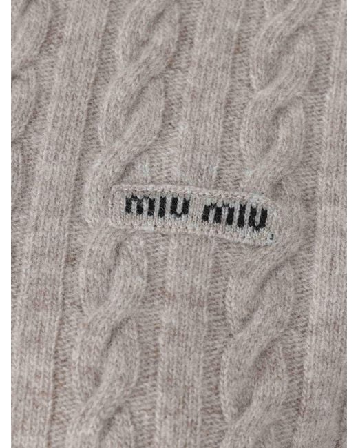 Miu Miu Gray Polo Neck Sweater