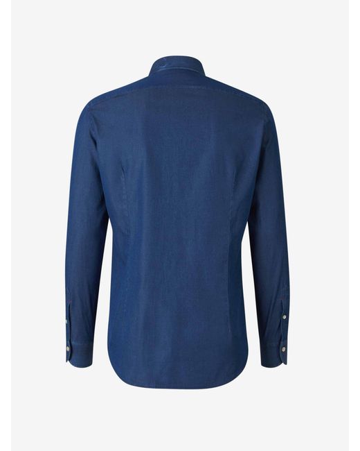 Santa Eulalia Blue Denim Design Shirt for men