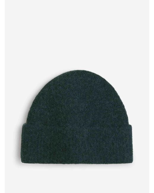 AMI Blue Logo Knit Hat for men