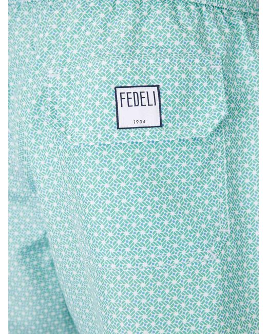 Bañador Estampado Fedeli de hombre de color Blue