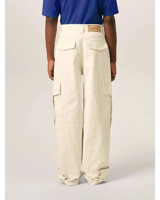 AMI Natural Cargo Baggy Pants for men
