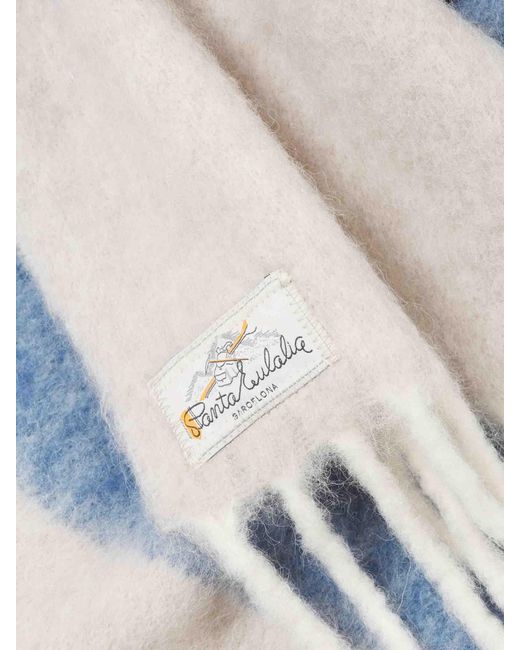 Santa Eulalia Blue Alpaca Scarf for men